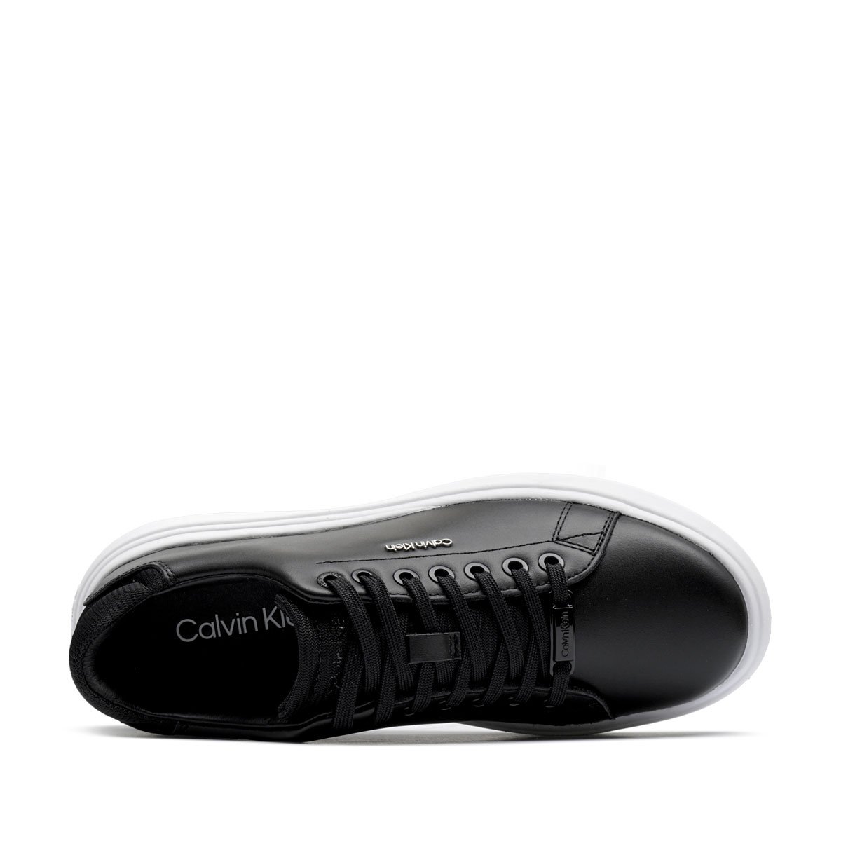 Calvin Klein Cupsole Lace Up Calvin MTL Leather Дамски кецове HW0HW02034BEH