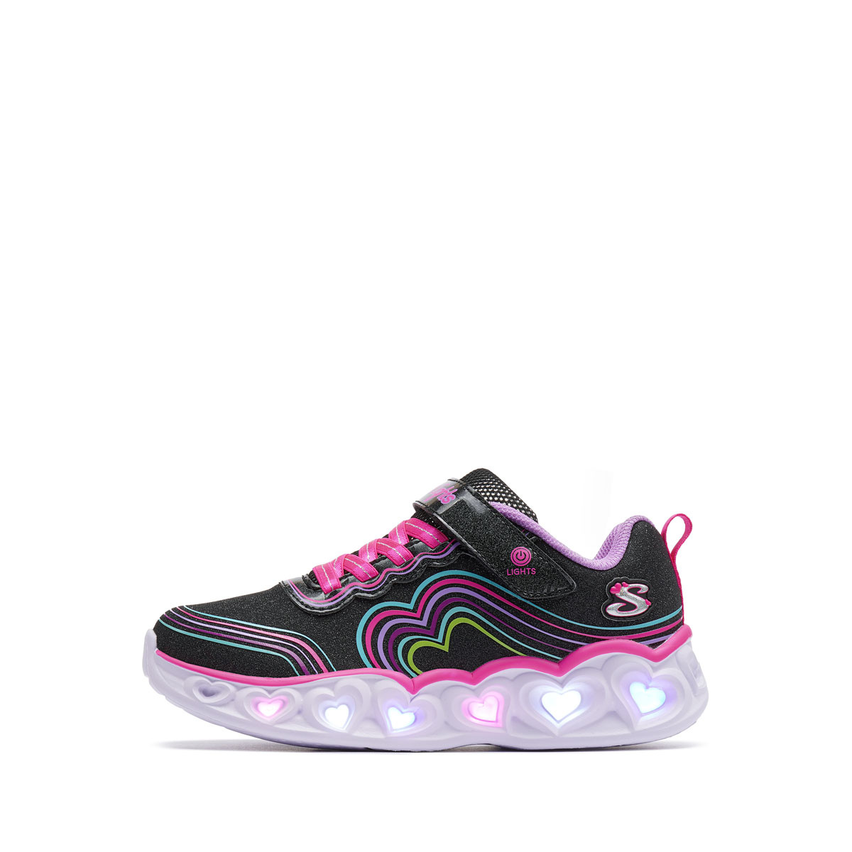 Skechers S Lights-Heart Lights-Retro Hearts Детски маратонки 302689L-BKMT