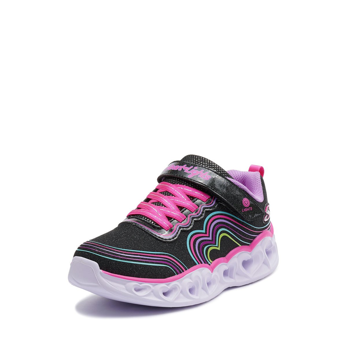 Skechers S Lights-Heart Lights-Retro Hearts Детски маратонки 302689L-BKMT